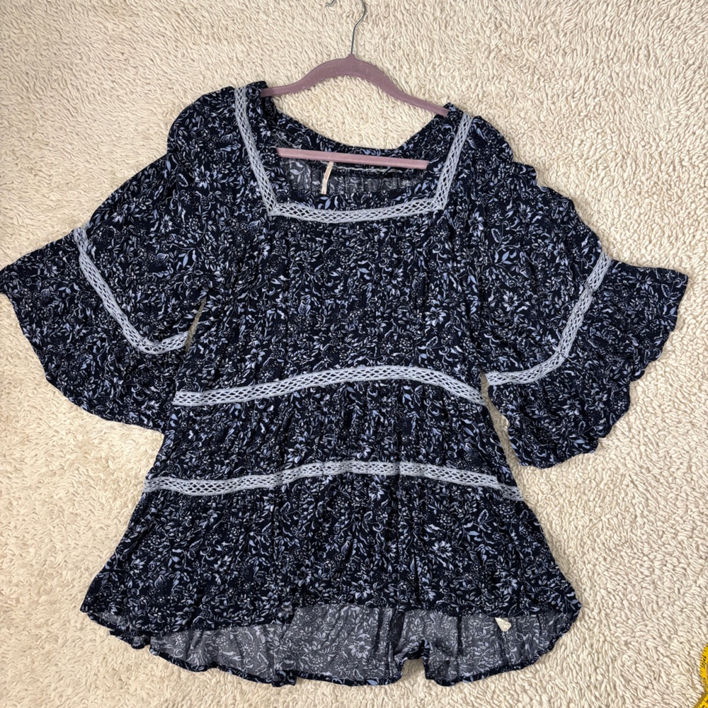 Free People Talk About It Tunic Top size S